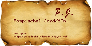 Pospischel Jordán névjegykártya